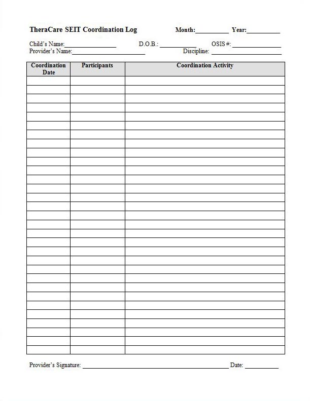 TheraCare-SEIT-Coordination-Log
